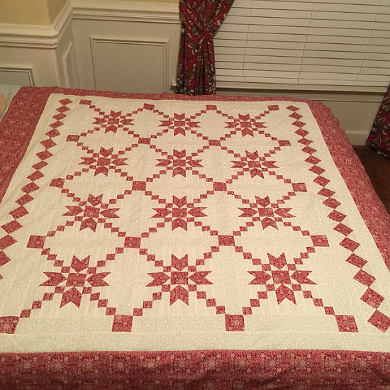 Quilt Made From Stepping Stones Block Pattern