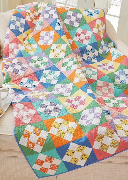 Sunny Colors Make A Fun And Cheerful Quilt Quilting Digest