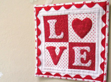 “LOVE” Letters Mini Quilt