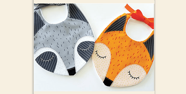 Fox and Raccoon Bibs