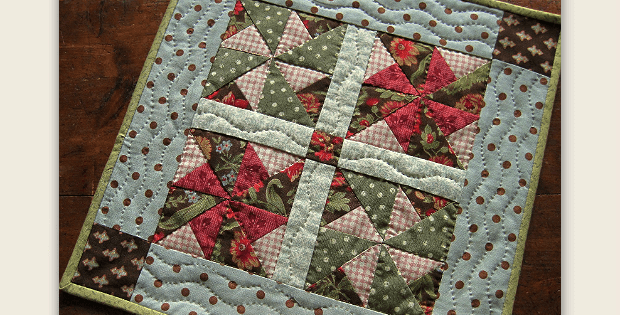 Pinwheel Doll Quilt or Table Mat