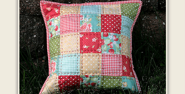 Tutorial for That Red Quilted Pillow