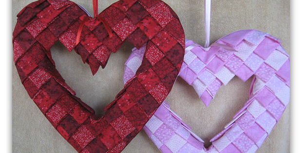 Fabric Heart Wreath