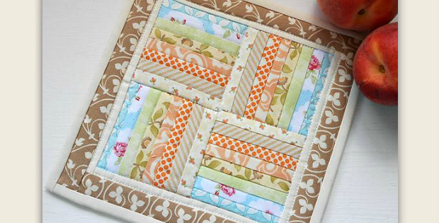 Rail Fence Miniature Quilt