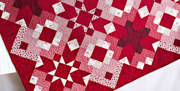 red and pink quilt