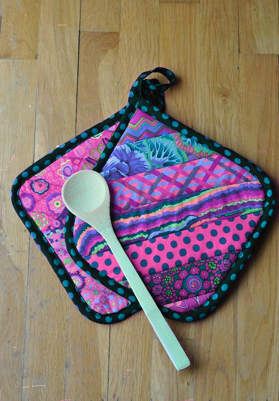  Quilt-As-You-Go Pot Holders