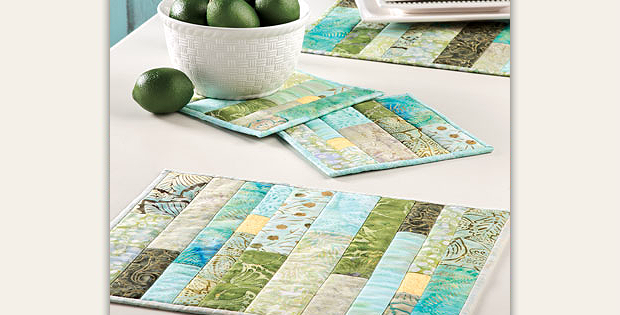 Green Tea Place Mats and Hot Pads