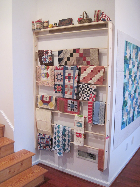 This DIY Wall Rack Takes Up Little Floor Space - Quilting Digest