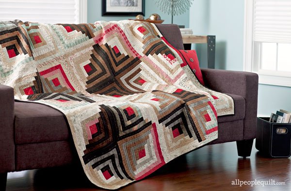 Contrasting Cabins Quilt Pattern