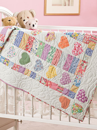 Hearts A-Flutter Baby Quilt Pattern