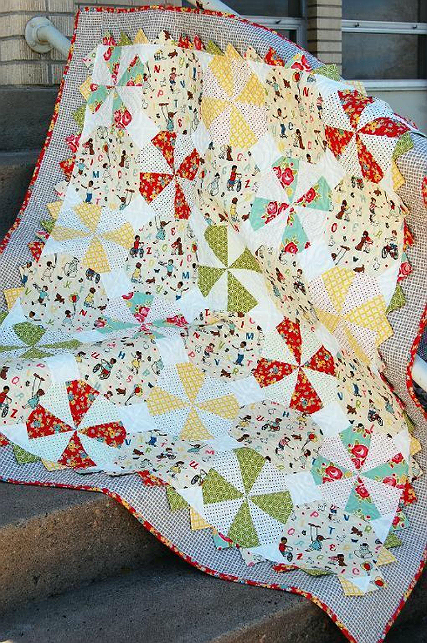 Prairie Points And Pinwheels Are Fun For A Child Quilting Digest