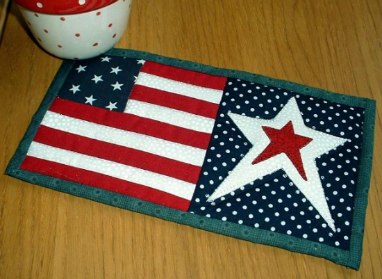 Stars and Stripes Mug Rug