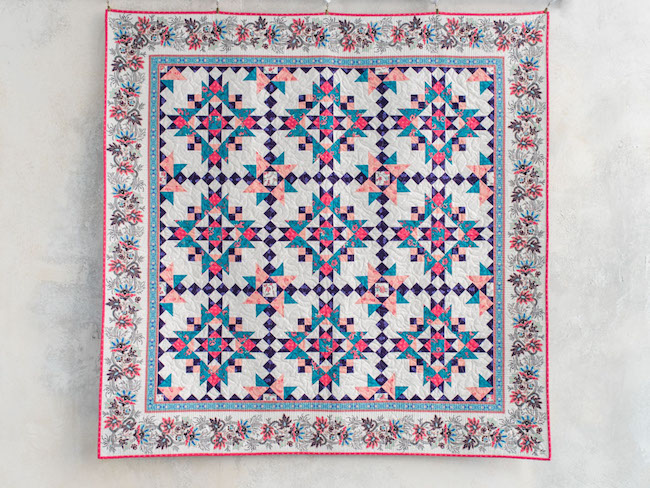 Quilt with Mitered Corners in a Border Print