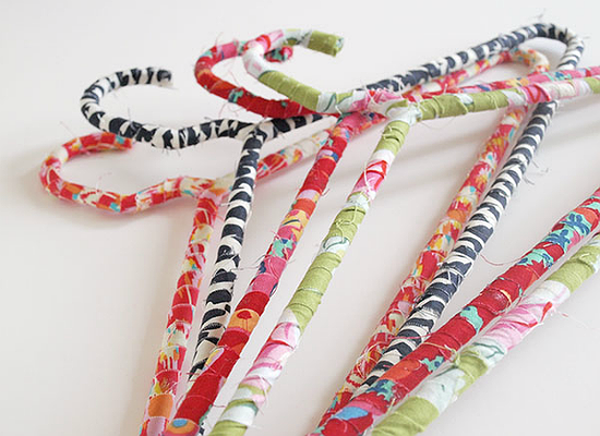 pretty fabric covered hangers