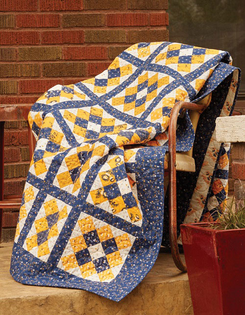 Blue And Yellow Are So Charming In This Quilt Quilting Digest