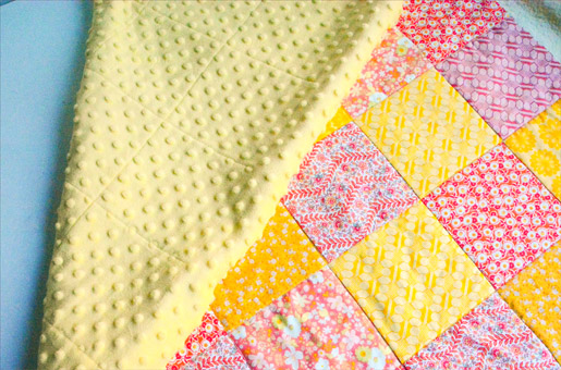 Minky Backed Baby Quilt - How to Quilt with Minky