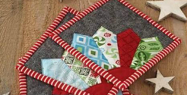 Christmas Dresden Coasters Pattern