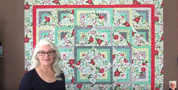 Showcase A Beautiful Print In A Half Log Cabin Quilt Quilting Digest