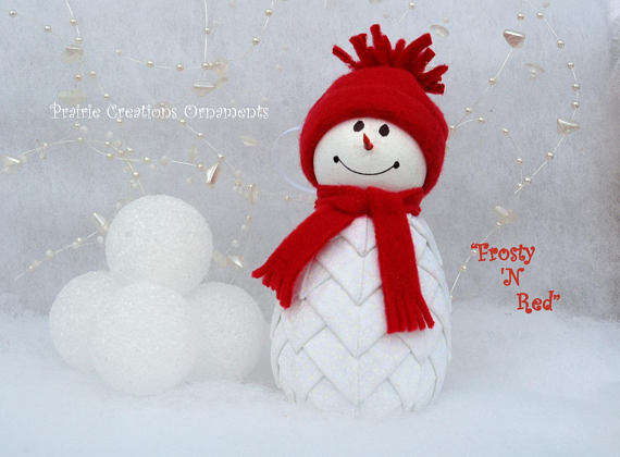 Quilted Fabric Snowman Ornament Pattern