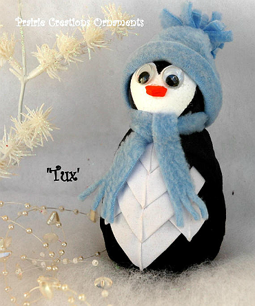 Quilted Fabric Penguin Ornament Pattern