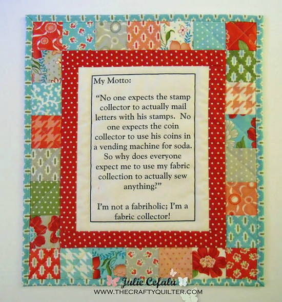 Quilter’s Motto Wall Hanging
