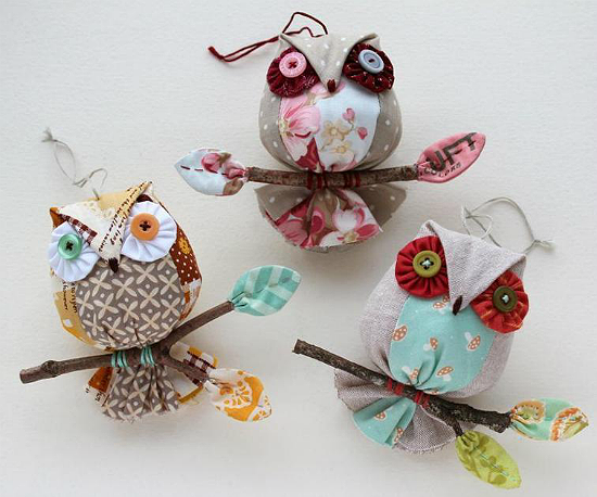 Owl on a Stick Ornaments