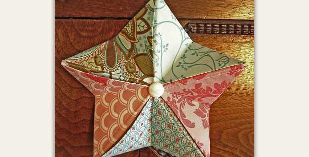 Fabric Origami Star Ornament Tutorial