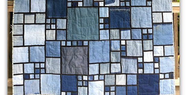 Old Denim Makes a Wonderful Stained Glass Quilt - Quilting Digest