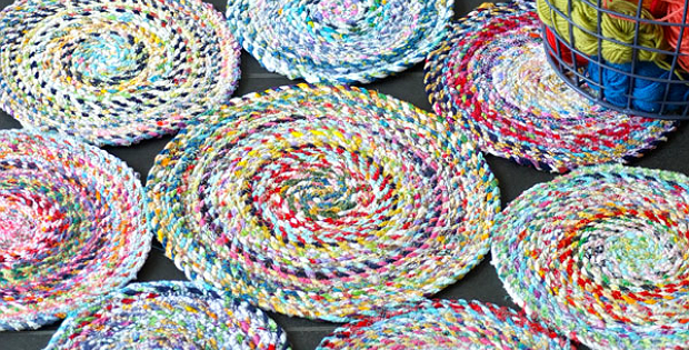 Fabric Twine Spiral Mat