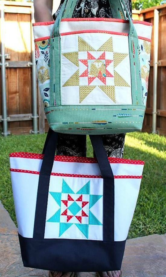 Sewing Pattern 1724 Free Pattern - Fabric Grocery Tote Bag