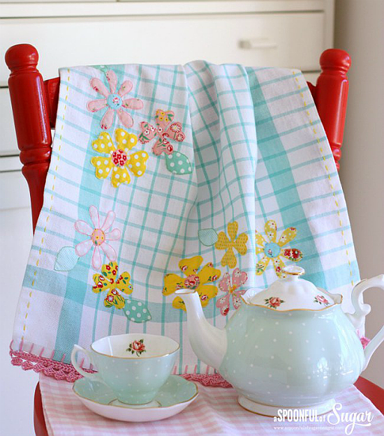 Spring Tea Towel Tutorial
