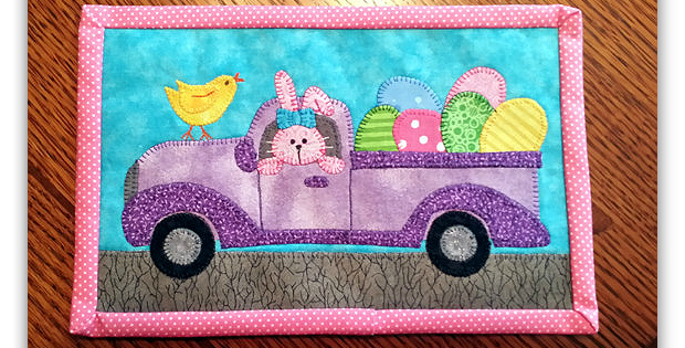 Bunny-Mobile Mug Rug Pattern