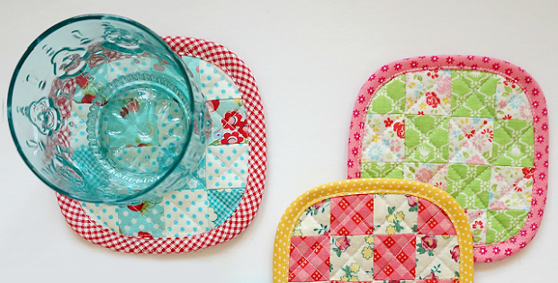 Scrappy Patchwork Coaster Tutorial