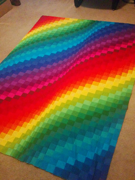 Rainbow Bargello Quilt Tutorial