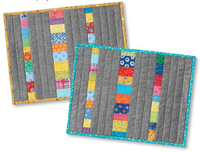 Color Streaks Runner and Place Mats Pattern