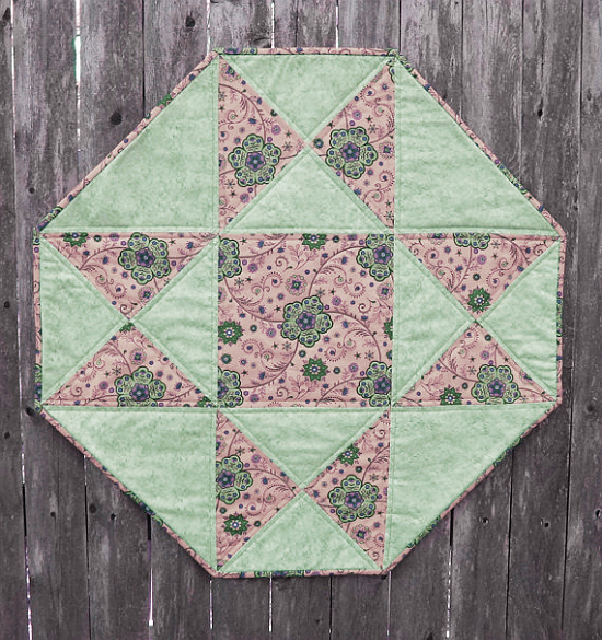 Octagon Table Topper with Star Pattern