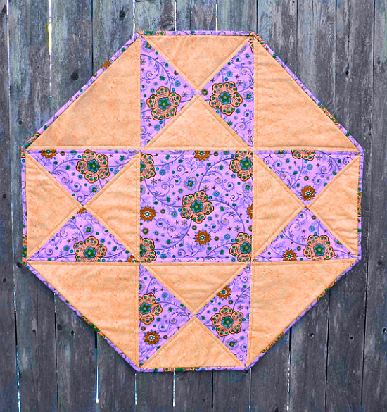 Octagon Table Topper with Star Pattern