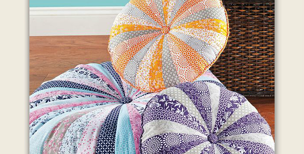 Kess InHouse Famenxt Watercolor Colorful Multicolor Pattern 26 Round Floor Pillow 