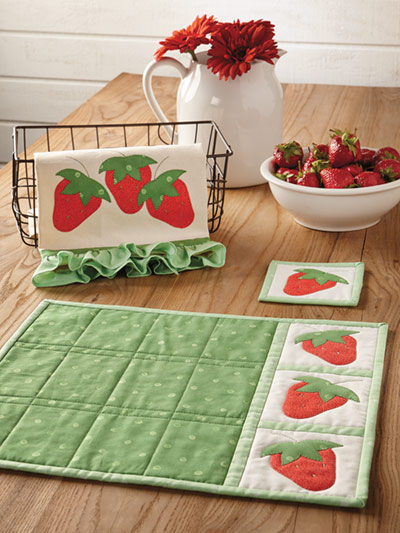 Strawberry Pickin' Kitchen Set Pattern