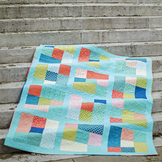 Easy Fat Quarter Quilt, quilting