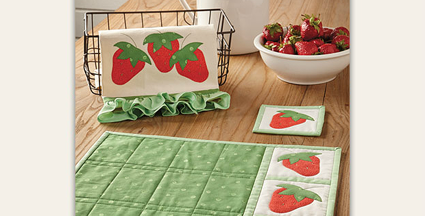 Strawberry Pickin' Kitchen Set Pattern