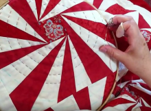 A Quick Demo of Big Stitch Hand Quilting