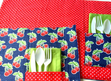 Roll-up Picnic Placemats and Cloth Napkins Tutorial