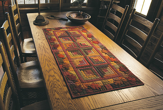 Cozy Cabins Table Runner Pattern