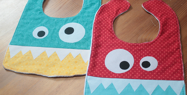 These Monster Bibs are so Cute and Easy 