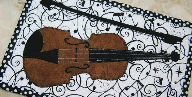 Violin Mug Rug Pattern