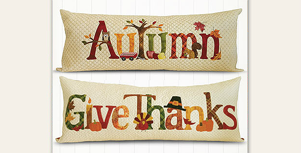 Autumn and Give Thanks Pillow Patterns