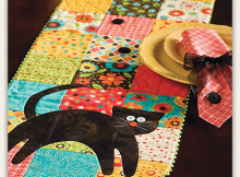 Black Cats & Spiders Runner and Napkins Pattern