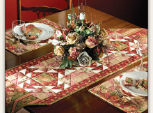 Blooming Roses Runner and Place Mats Pattern