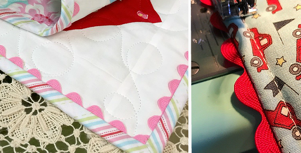 Two Ways to Bind a Quilt with Rickrack